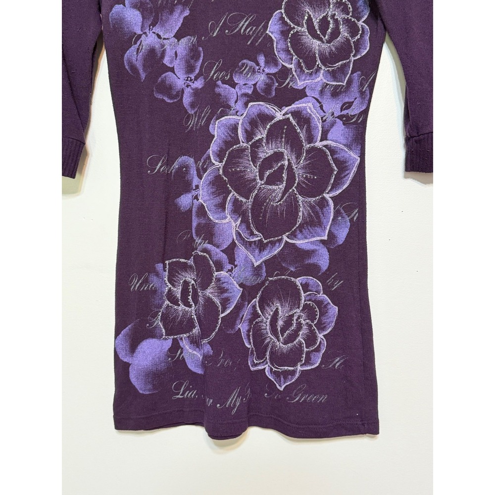 Y2K Wet Seal Whimsigoth Floral Top Womens Small Indie Sleaze Fairy Grunge Baddie - Picture 3 of 7